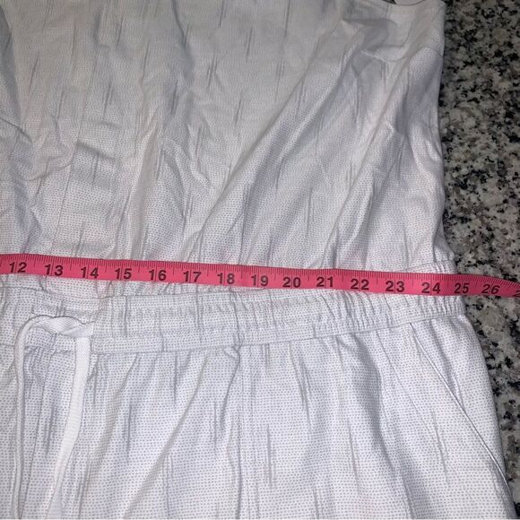 Athleta Farallon Printed Organic Cotton Sleeveless Romper Size 3X White/Gray - Picture 9 of 12